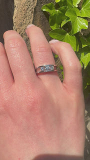 Platinum And Floating Diamond Trilogy Ring