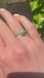 Platinum Knife Edge Solitaire Engagement Ring