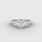 Trilogy Round Brilliant Cut Diamond Engagement Ring