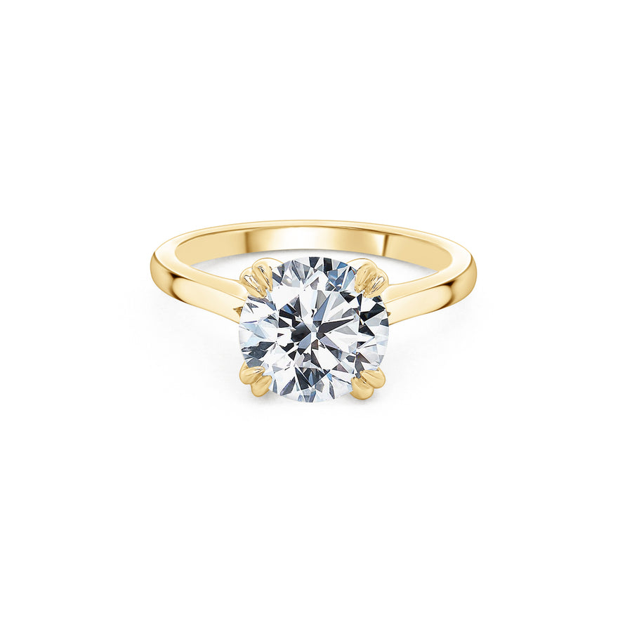 18ct Yellow Gold 2.00ct Lab Grown Diamond Solitaire With Double Talon Claw Setting Engagement Ring