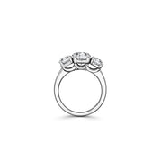 Platinum Round Brilliant Cut Trilogy Engagement Ring
