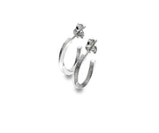 Silver Eternal Circle Hoop Earrings
