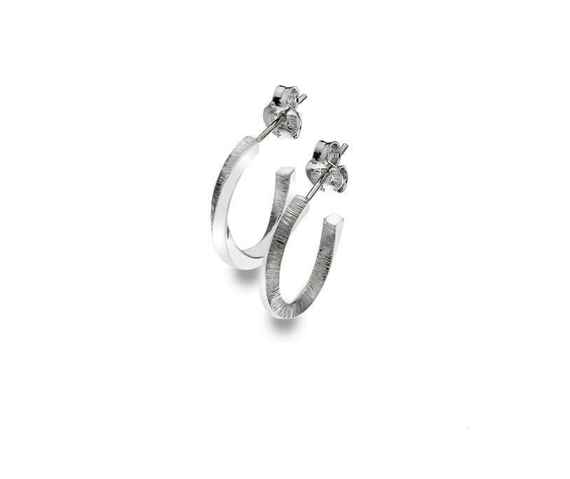 Silver Eternal Circle Hoop Earrings