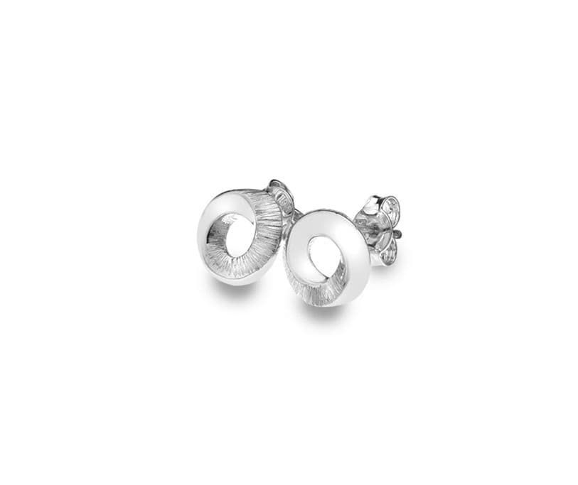 Silver Eternal Circle Hoop Studs