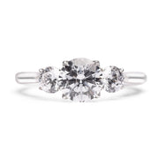 Trilogy Round Brilliant Cut Diamond Engagement Ring