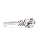 Trilogy Round Brilliant Cut Diamond Engagement Ring