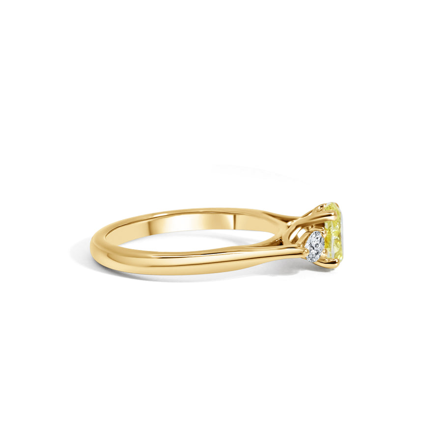 18ct Yellow Gold, Yellow Diamond Trilogy Ring