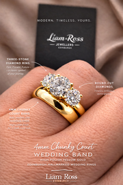 Yellow Gold 4mm Court Shaped Wedding Ring
