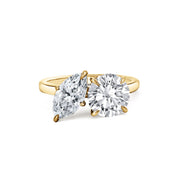 18ct Yellow Gold Round Brilliant & Marquise Cut 'Toi Et Moi' Engagement Ring