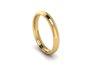 Ladies Yellow Gold 2.5mm Court Shaped Wedding Ring