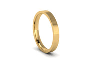 Ladies Yellow Gold 2.5mm Flat Court  Wedding Ring