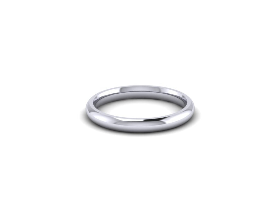 Ladies 2.5mm Court Shaped Wedding Ring