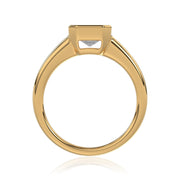2.00ct Lab Grown Diamond Emerald Cut Bezel Solitaire Ring