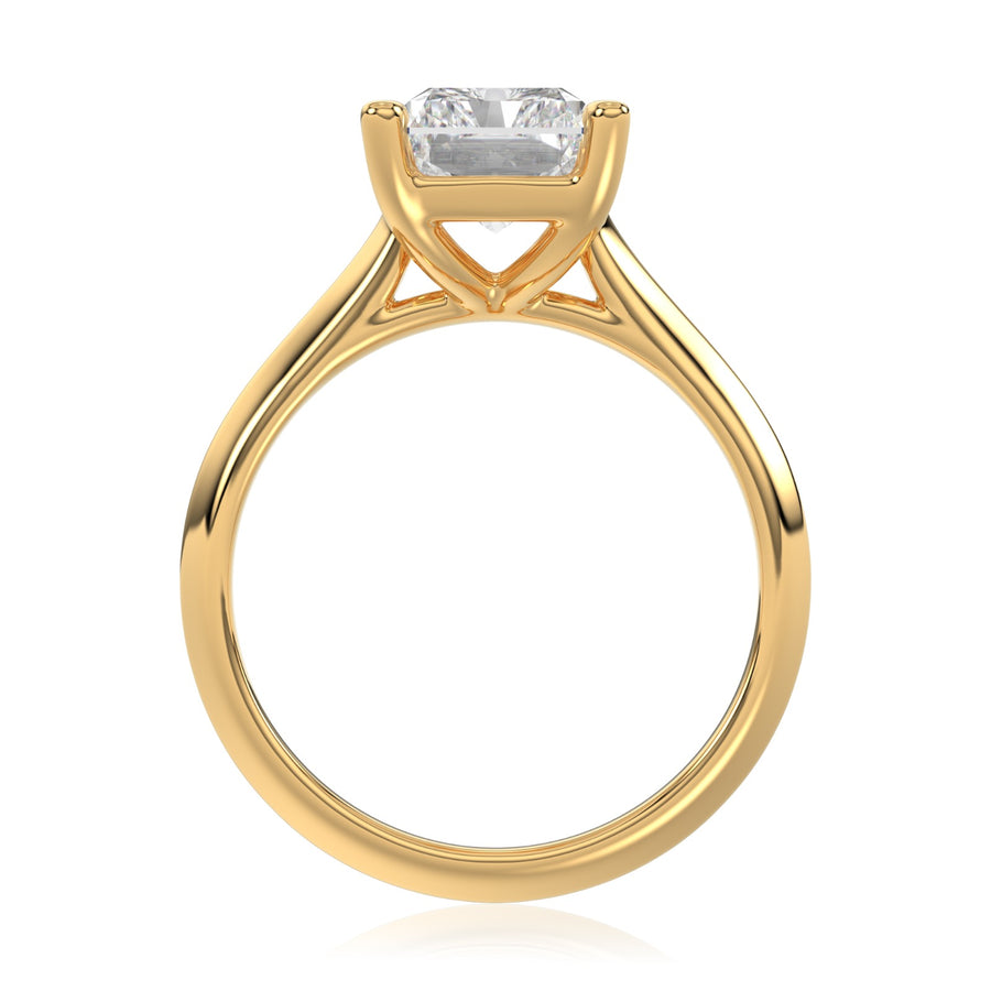 2.00ct Radiant Cut Lab Grown Diamond Solitaire Ring.