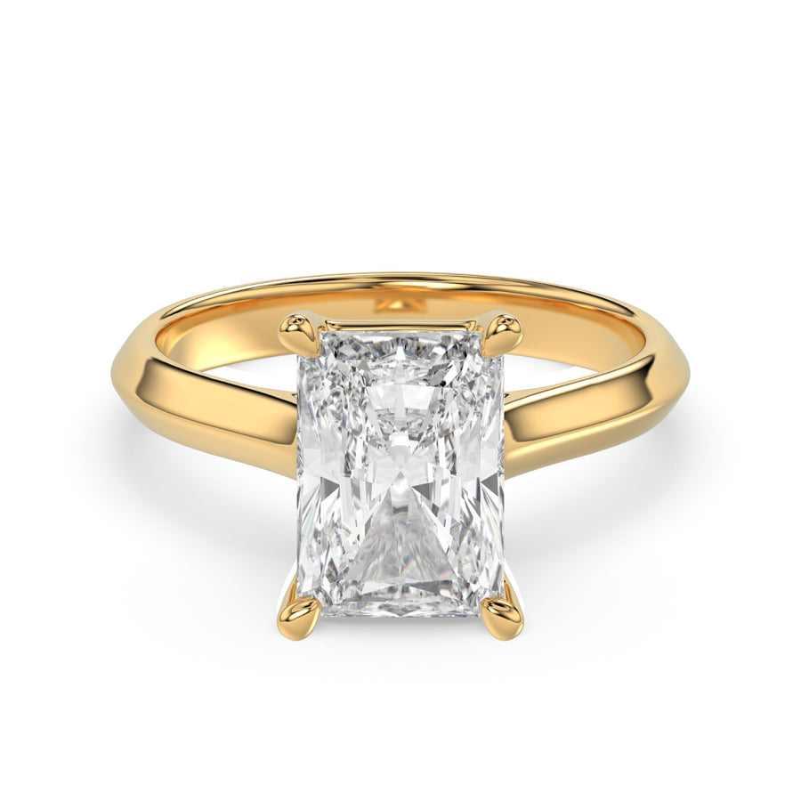 2.00ct Radiant Cut Lab Grown Diamond Solitaire Ring.