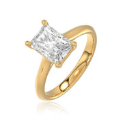 2.00ct Radiant Cut Lab Grown Diamond Solitaire Ring.