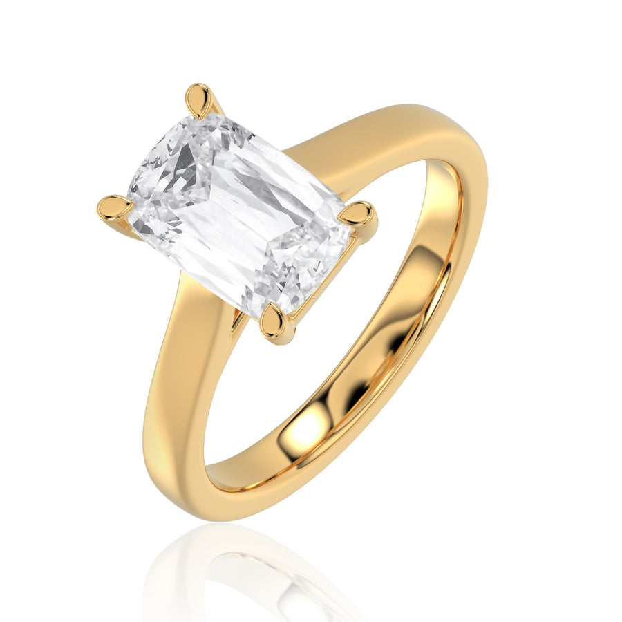 2.00ct Lab grown Crisscut Diamond Solitaire Engagement Ring
