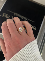 18ct Yellow Gold Lab Grown Oval Diamond Solitaire Ring
