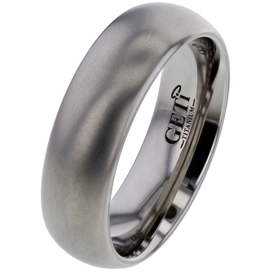 Titanium ring court matt finish