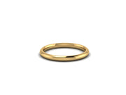 Ladies Yellow Gold 2mm Court Shaped Wedding Ring