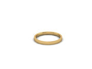 Ladies Yellow Gold 2mm Flat Court Wedding Ring