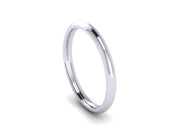 Ladies  2mm Court Shaped Wedding Ring