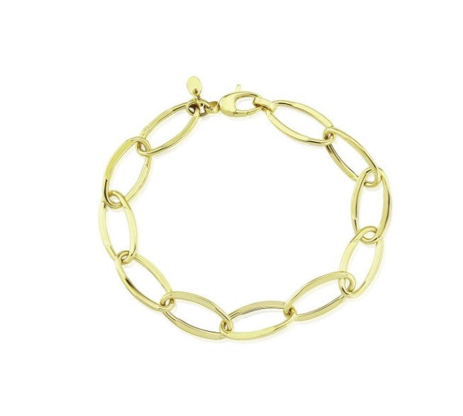 9ct Yellow Gold Oval Link Bracelet