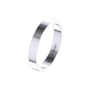 Skinny Ladies Flat Edge Platinum Wedding Ring