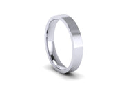 Ladies 3mm Flat Court Shaped Wedding Ring