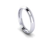 Ladies  3mm Court Shaped Wedding Ring