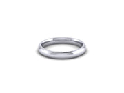 Ladies  3mm Court Shaped Wedding Ring