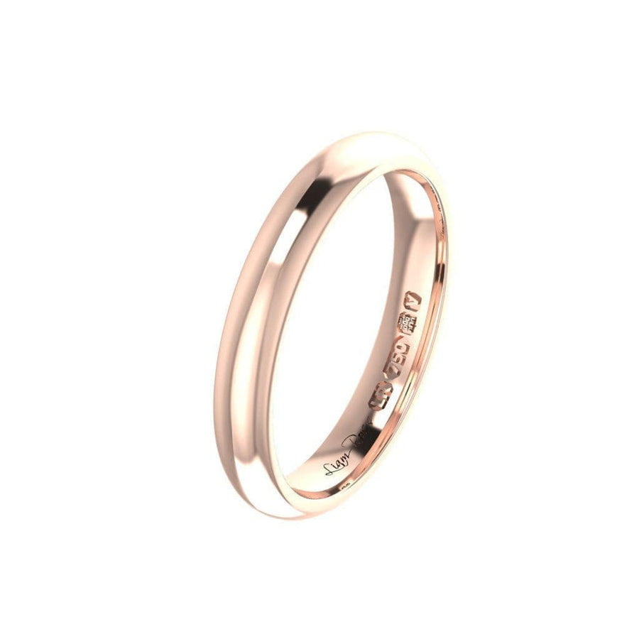 Classic Ladies Court Edge Yellow Gold Wedding Ring