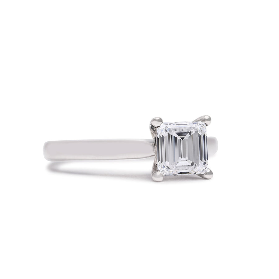 Asscher Cut Solitaire Engagement Ring (Made To Order)