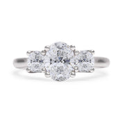 Oval Trilogy Engagement Ring