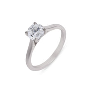 Platinum And 0.90cts Diamond Solitaire  Engagement Ring