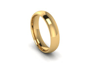 Yellow Gold 4mm Court Shaped Wedding Ring