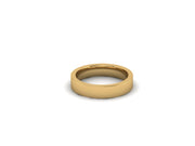 Yellow Gold 4mm Flat Court Shaped Wedding Ring