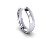 Unisex 4mm Court Shaped Wedding Ring