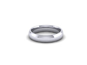 Unisex 4mm Court Shaped Wedding Ring