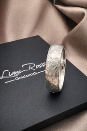 Men's Heavy Hammered Wedding Band — Handmade in Edinburgh
