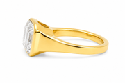 18ct Yellwo Gold 5.00ct Asscher Cut Chunky Bezel Set Solitaire