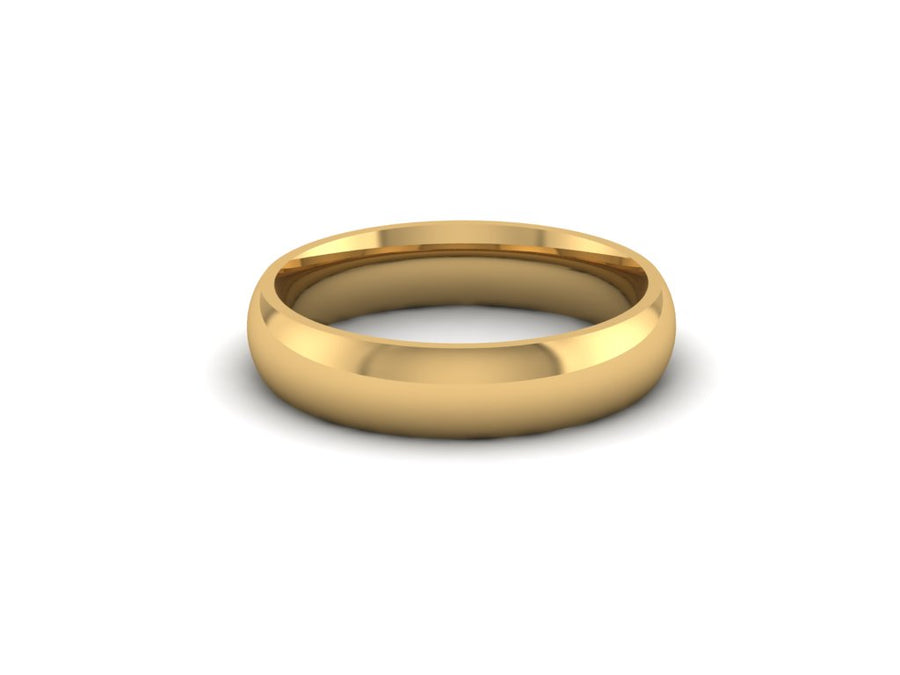 18ct Yellow Gold 5mm Court Shaped Wedding Ring