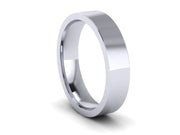 5mm Flat Court Shaped Wedding Ring