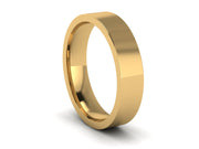 18ct Yellow Gold 5mm Flat Court Wedding Ring