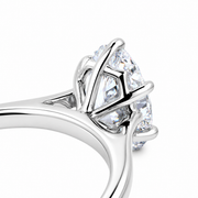 Platinum 1.50ct Lab Grown Oval Diamond 6 Claw Engagament Ring