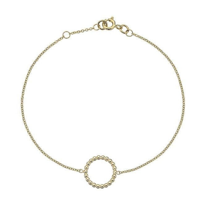 9ct Yellow Gold Bead Circle Bracelet