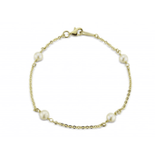 9ct Yellow Gold Pearl Bracelet