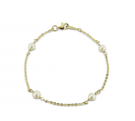 9ct Yellow Gold Pearl Bracelet