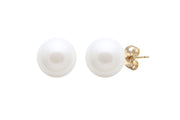 9ct Yellow Gold Pearl Studs 10Mm