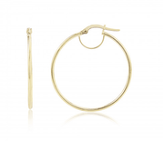 9ct Yellow Gold Small Plain Hoop Earrings